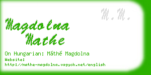 magdolna mathe business card