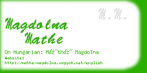 magdolna mathe business card